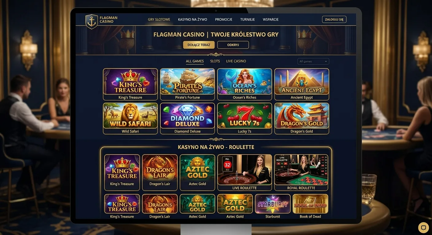 Lobby gier w Flagman Casino – sloty i kasyno na żywo